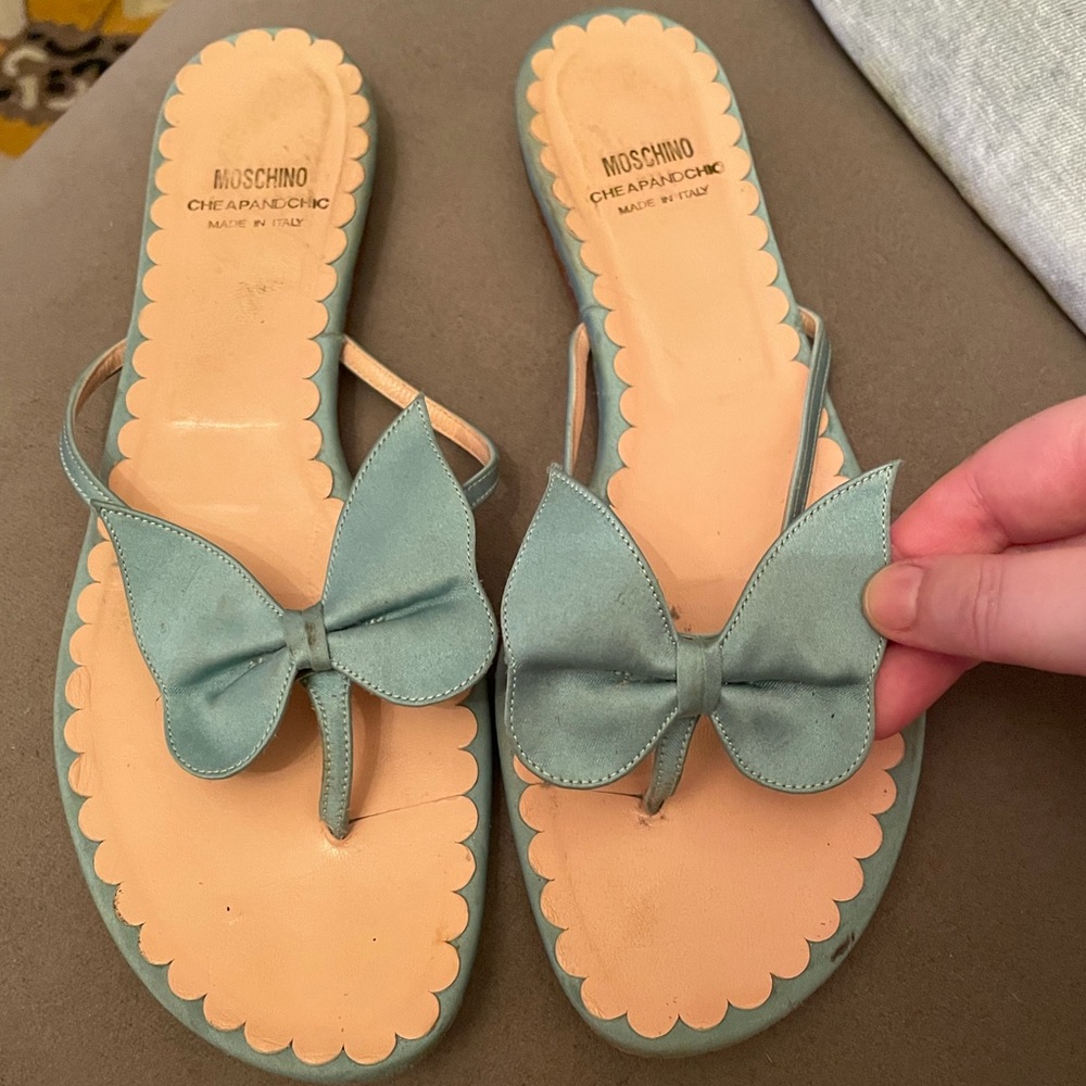 Moschino Cheap and Chic mint green sandals sz 39🎀